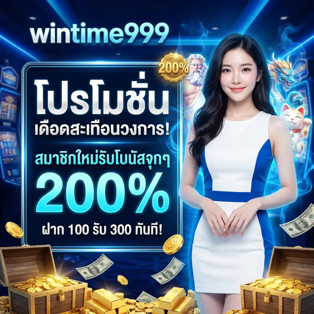 โปรโมชั่น เดือดสะเทือนวงการ! สมาชิกใหม่รับโบนัสจุกๆ 200% ฝาก 100 รับ 300 ทันที!